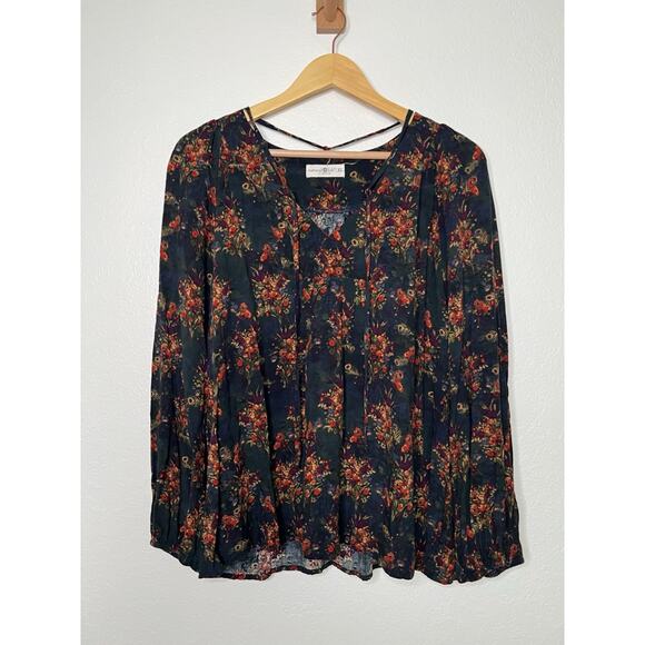 NATURAL LIFE Tops - Natural Life Floral Rowan Blouse Size XL Boho Casual Flowy